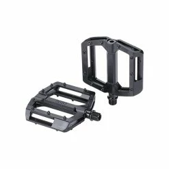 BBB Flachpedal Alu 100x95mm Schwarz Matt 399g, Pins: Konisch/ersetzbar