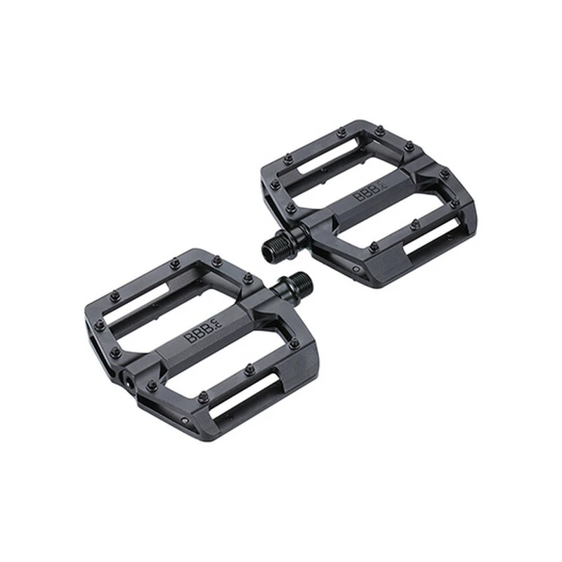 BBB Flachpedal Alu 100x95mm Schwarz Matt 399g, Pins: Konisch/ersetzbar 2 BBB Flachpedal Alu 100x95mm Schwarz Matt 399g, Pins: Konisch/ersetzbar – Bild 2