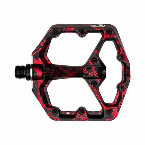 Crankbrothers Crank Brothers Pedal Stamp 7 Small Splatter Rot -Pedalen Verkaufsladen crank brothers pedal stamp 7 small splatter rot