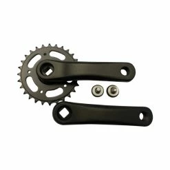 Mustang Kettenradgarnitur 28Z. 127mm Alu Schwarz Mit Kettenschutz