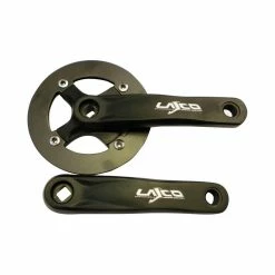 Mustang Kettenradgarnitur 32Z. 155mm Alu Schwarz Mit Kettenschutz