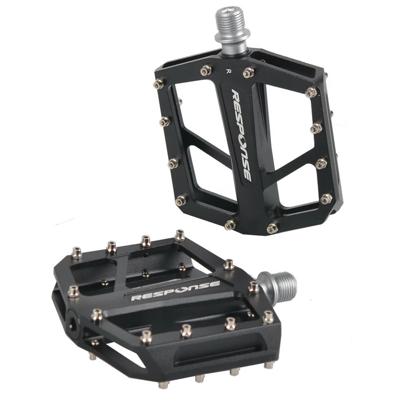 Response Flat Pedale MTB, 9/16" 7mm Lager Gedichtet, Black AL6061 24 Pin Format: 94x95mm 1 Response Flat Pedale MTB, 9/16" 7mm Lager Gedichtet, Black AL6061 24 Pin Format: 94x95mm