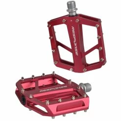 Response Flat Pedale MTB, 9/16&quot; 7mm Lager Gedichtet, Dark Red AL6061 24 Pin Format: 94x95mm