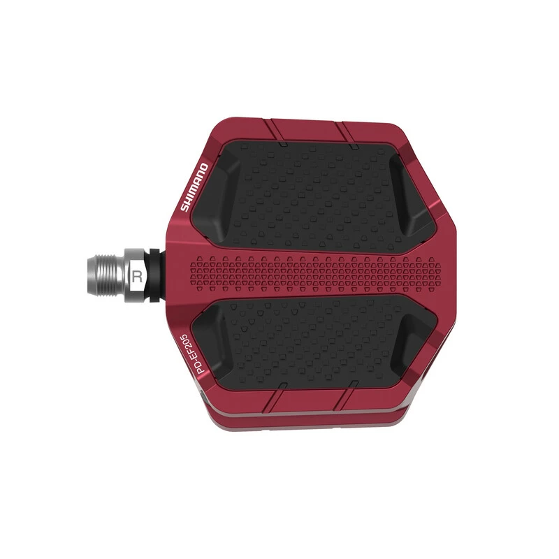 Shimano Urban 21 Pedal E-Bike/Trekking, PD-EF205R Flat Pedal Friction Rot 1 Shimano Urban 21 Pedal E-Bike/Trekking, PD-EF205R Flat Pedal Friction Rot