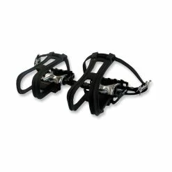 Wellgo Pedale ATB LU-964 9/16&quot; Alu Inkl. Pedalriemen Und Haken Schwarz